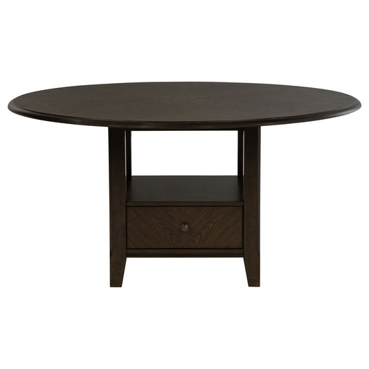 Fulton - 5 Piece Dining Table Set With Upholstered Chairs - Dark Brown