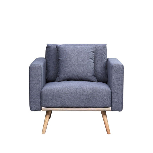 Easton - Fabric Chair With USB Charging Ports Pockets And Pillows