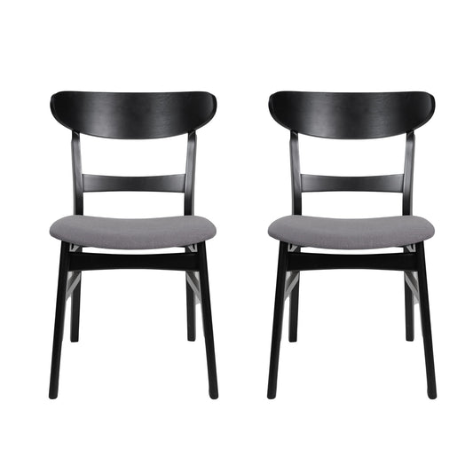 Dining Chair With Upholstered Seat - Dark Gray