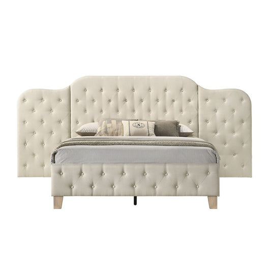 Ranallo - Queen Wall Bed - Beige Linen & Natural