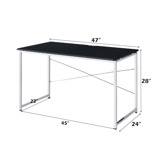 Tennos - Vanity Desk (Same 93195) - Black & Chrome