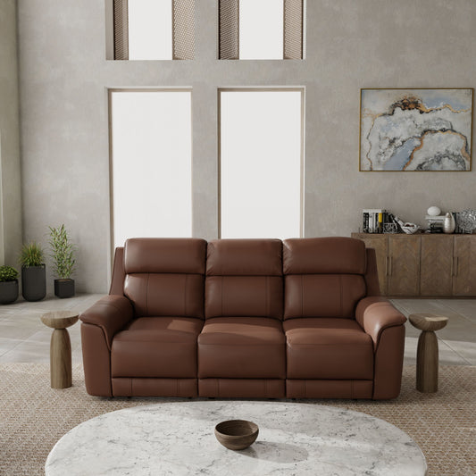 Oslo - Dual Power Reclining Sofa - Pecan