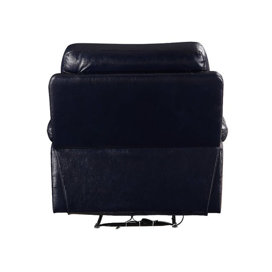 Aashi - Motion Recliner - Navy Leather-Gel Match