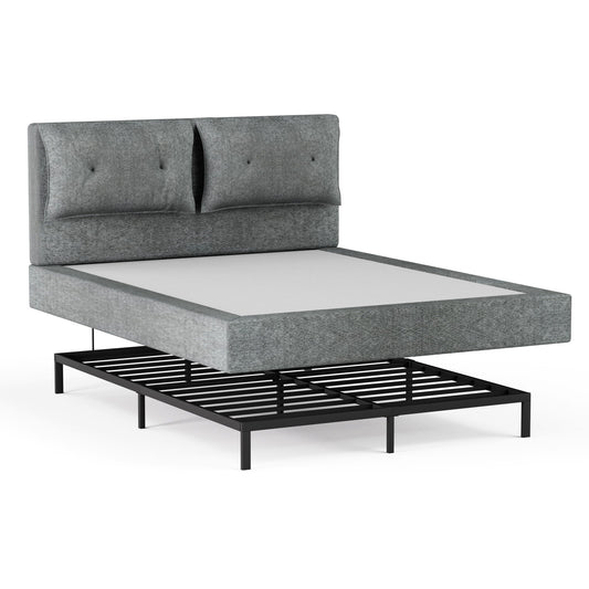 Airframe - Upholstered Bed Frame With Double Layered Upholstered Headboard
