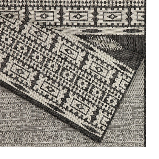 Sunshine - 5'3" X 7'3" Indoor, Outdoor Area Rug Polypropylene - Anthracite