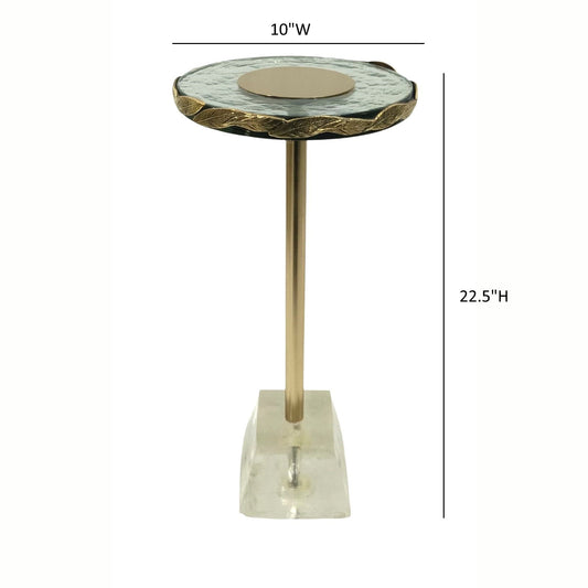 Anaheim - Round Accent Table - Gold