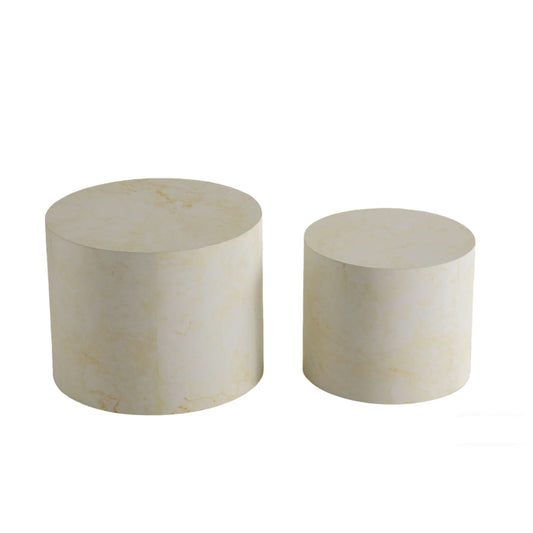 Modern Round Nesting Coffee Table (Set of 2)