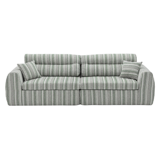 3 Seater, Couch With Throw Pillows For Living Room