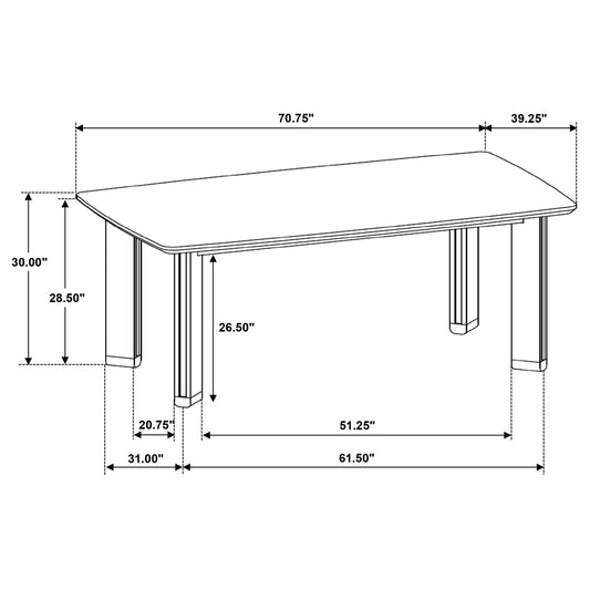 Crispin - Rectangular Dining - Brown