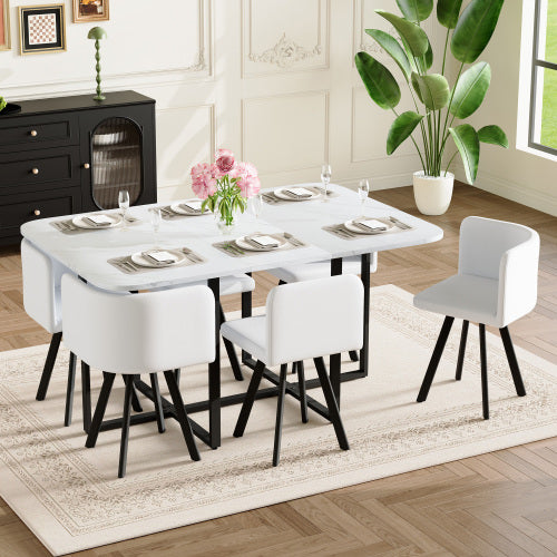 Comedor Rectangular Mármol 6 Puestos 48 - 024
