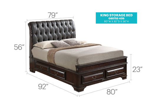 Storage Bed Elegant Transitional