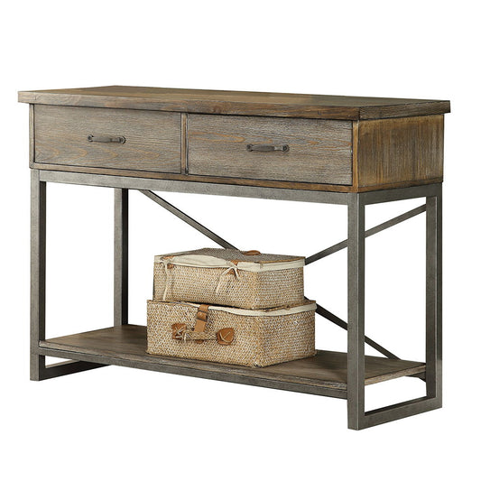 Lazarus - Server - Weathered Oak & Antique Silver
