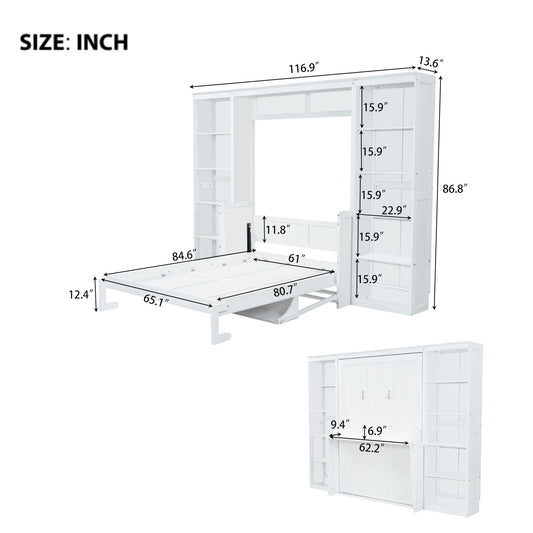 Murphy Bed With Desk And Bookshelf