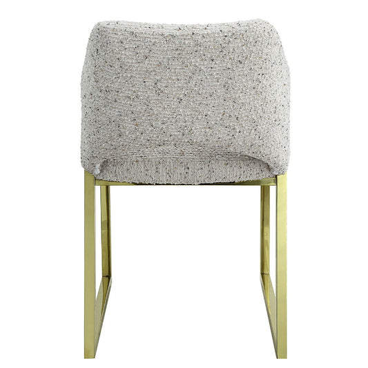 Galdesa - Side Chair (Set of 2) - Teddy Sherpa & Mirrored Gold