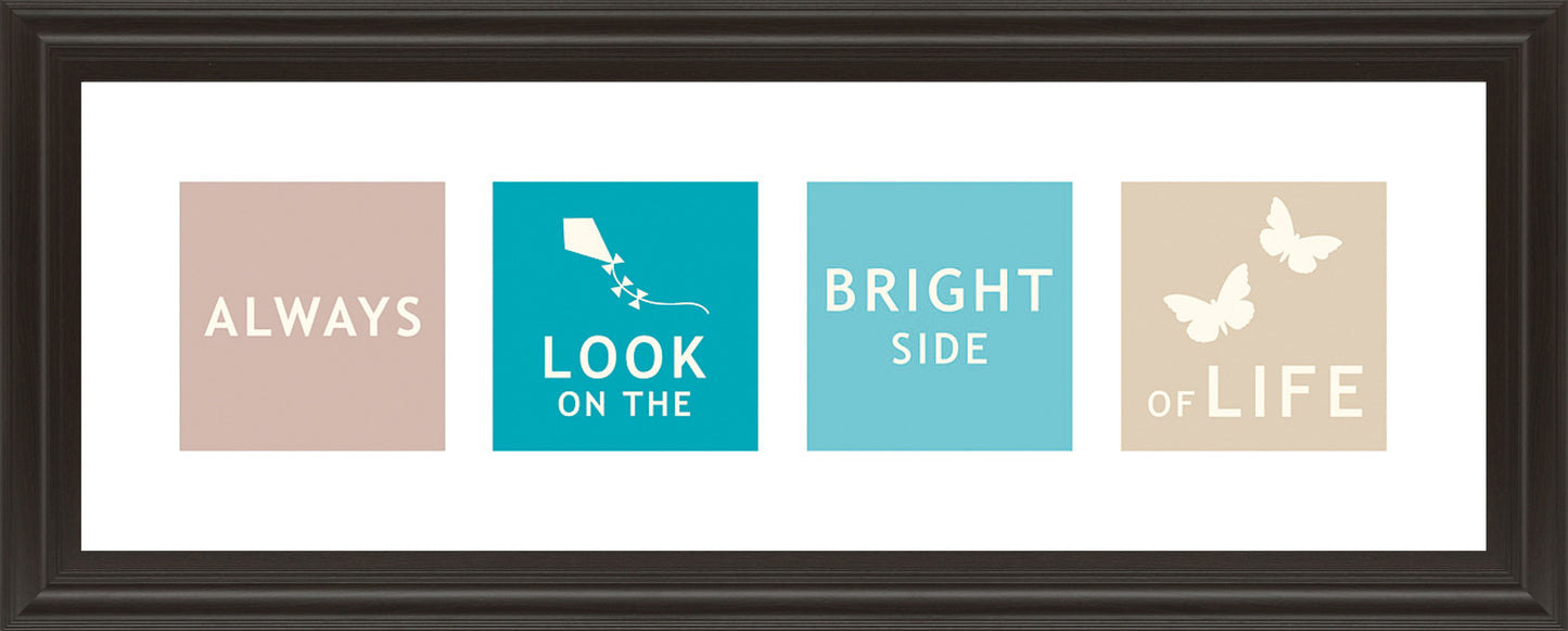Words Of Kindness I By The Vintage Collection - Framed Print Wall Art - Blue