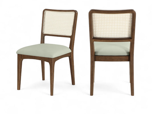 Atrium - Upholstered Seat Dining Chair With Brushed Brown Base (Set of 2)