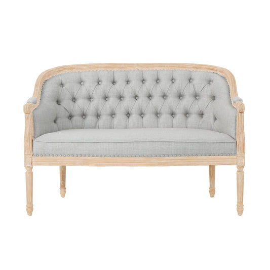 French Country Chesterfield Style Tufted Loveseat