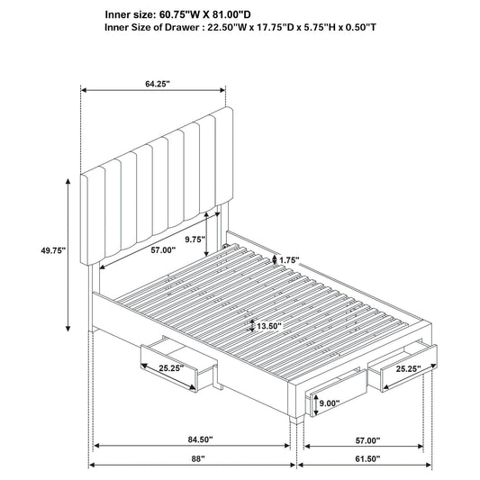 Orisa - 4 Drawer Storage Bed