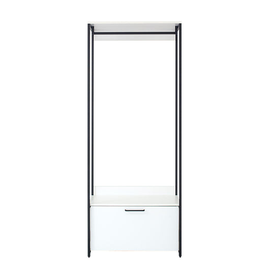 Fiona - Contemporary Wood And Metal Walk In Closet With Drawers