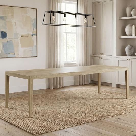 Adeline - Rectangular Dining Table With Leaves - Natural Wood Wash