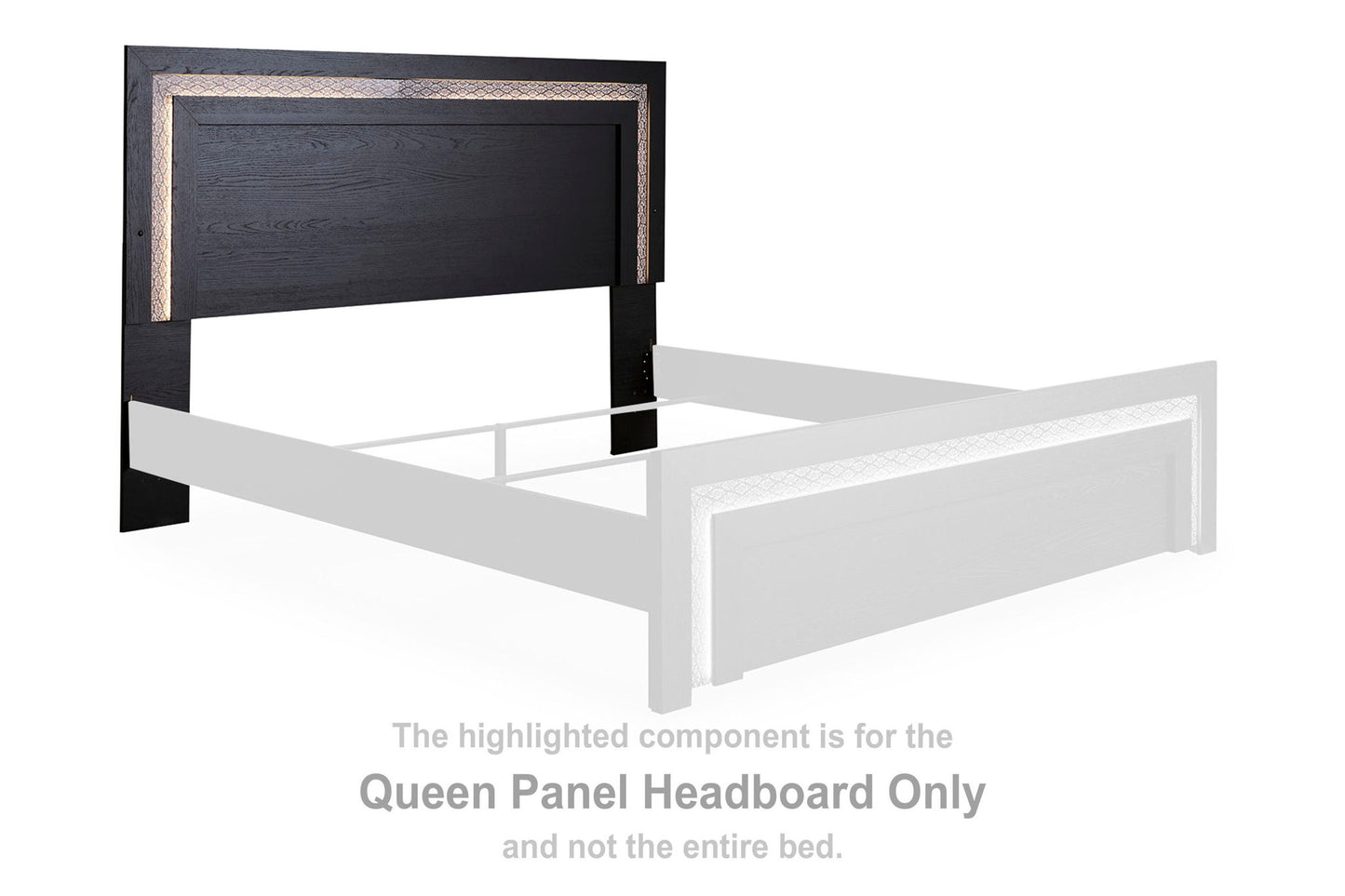 Shoralli - Queen Panel Headboard - Black