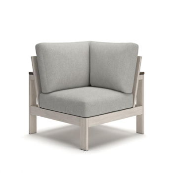 Vista Highlands - Corner With Cushion - Brown / White