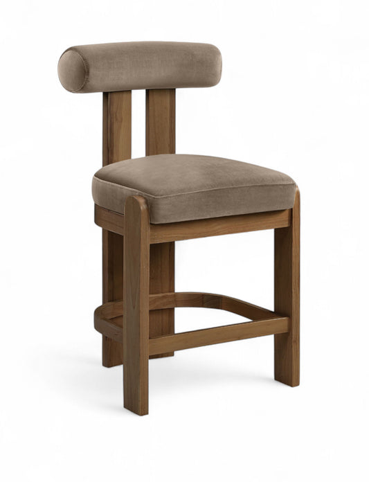 Arienzo - Velvet Upholstered Counter Stool (Set of 2)
