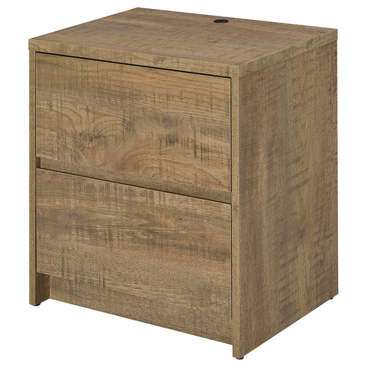 Geary - 2 Drawer Nightstand With LED Lights And USB Charging Ports