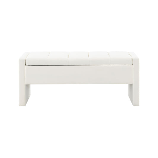 Modern Upholstered Large Bed End Bench With Storage