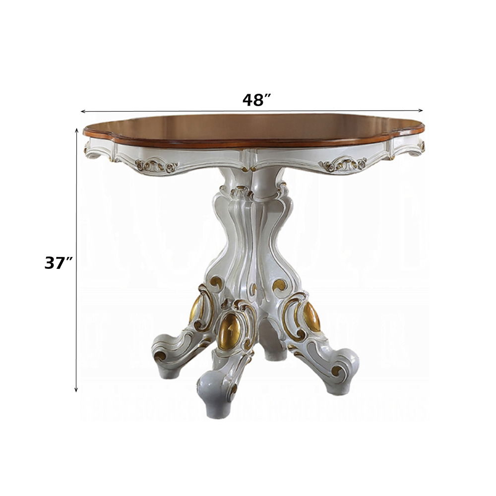 Picardy - Counter Height Table - Antique Pearl & Cherry Oak
