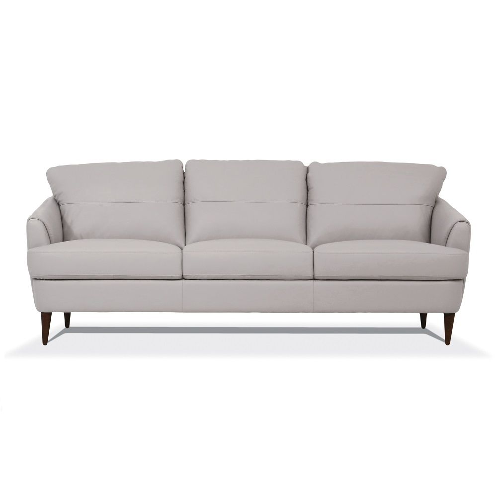 Helena - Sofa - Pearl Gray Leather