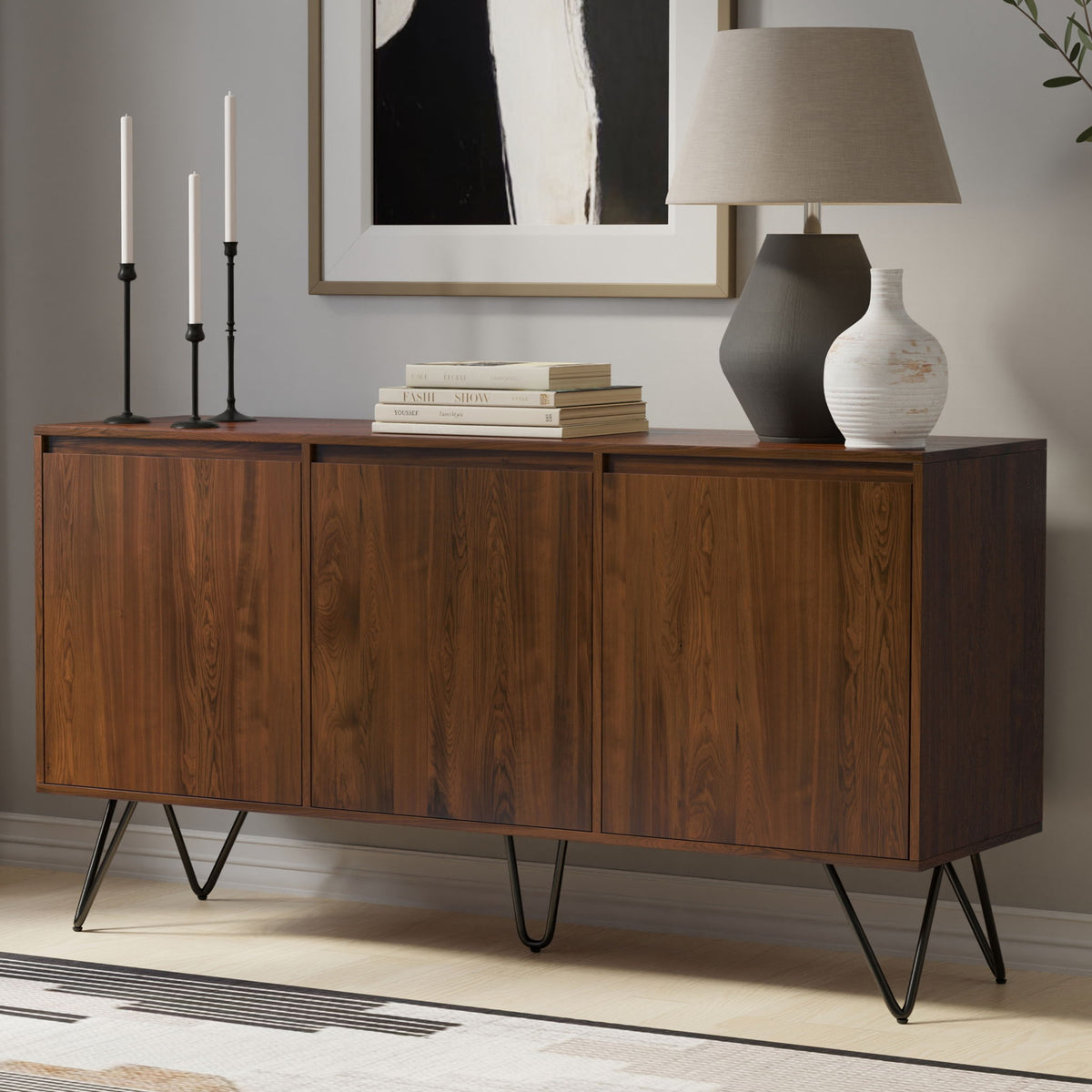 Hunter - 3 Door Sideboard Buffet - Walnut