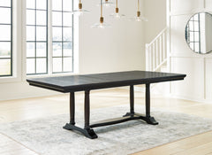 Welltern - Rect Dining Room Ext Table - Black