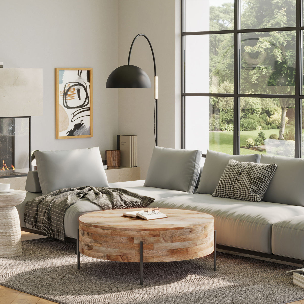 Rayburn - Drum Coffee Table - Natural