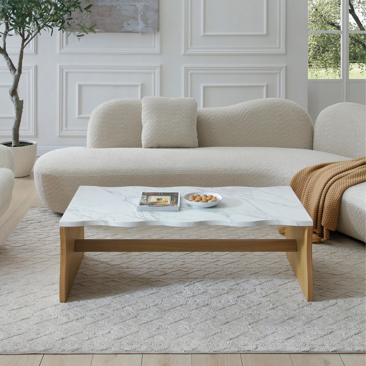 Whisper Of Waves - Coffee Table - Natural Wood