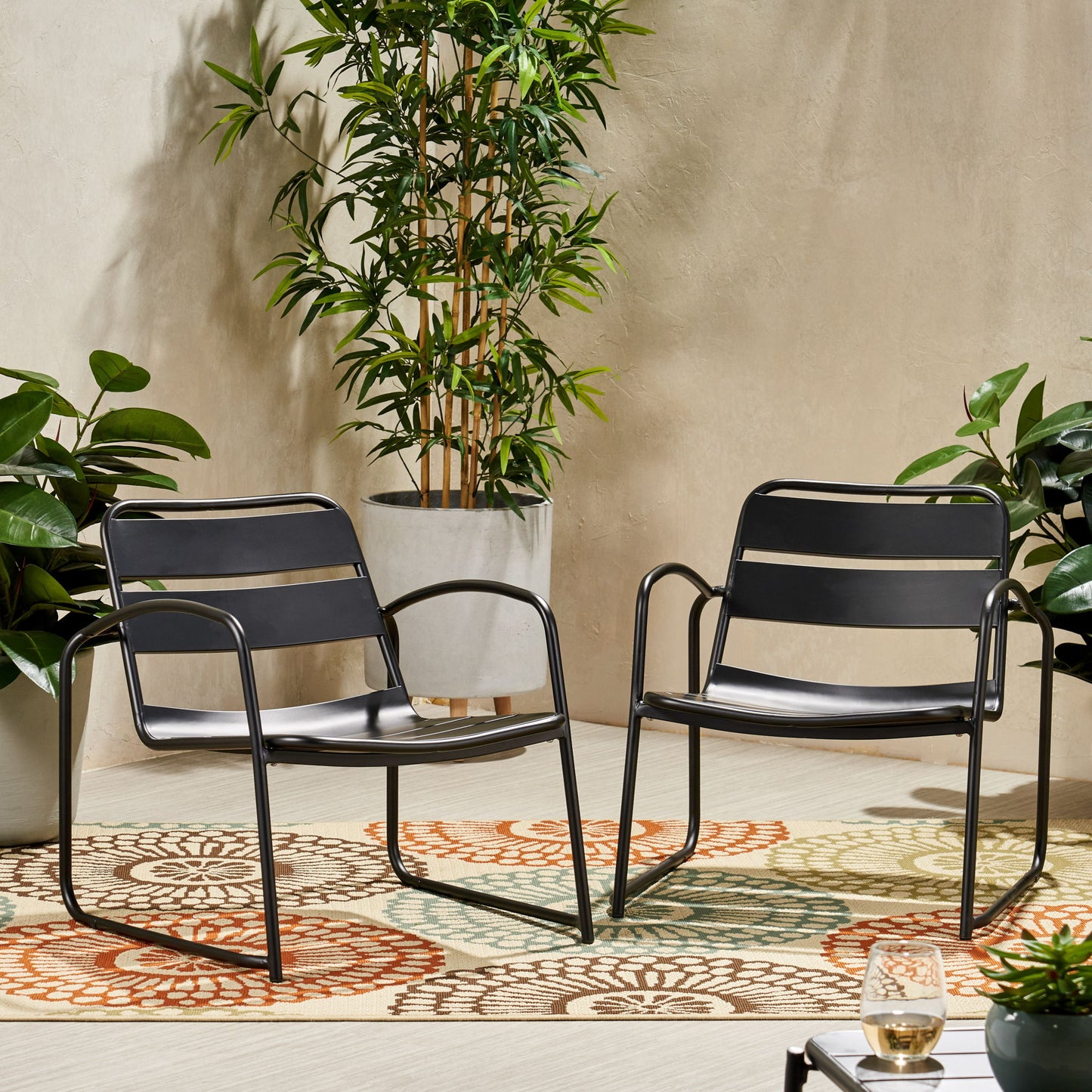 Modern Conrad Chair Outdoor Seating - Matte Black