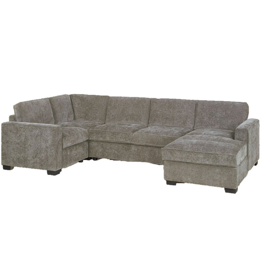 Sectional With RAF Chaise, Armless Loveseat & LAF 1 Arm Chair