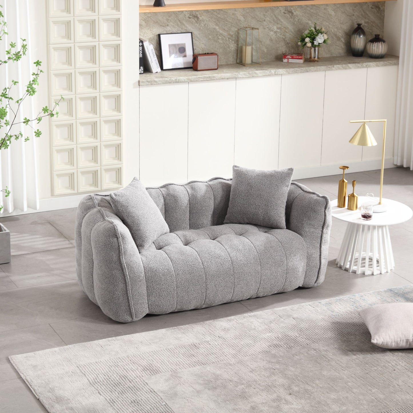 Cozy Beanbag Chair With High Resilience Foam Core For 2