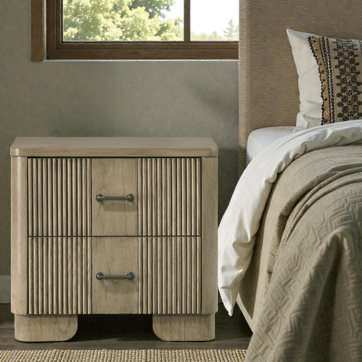 Lakkari - Nightstand - Oak