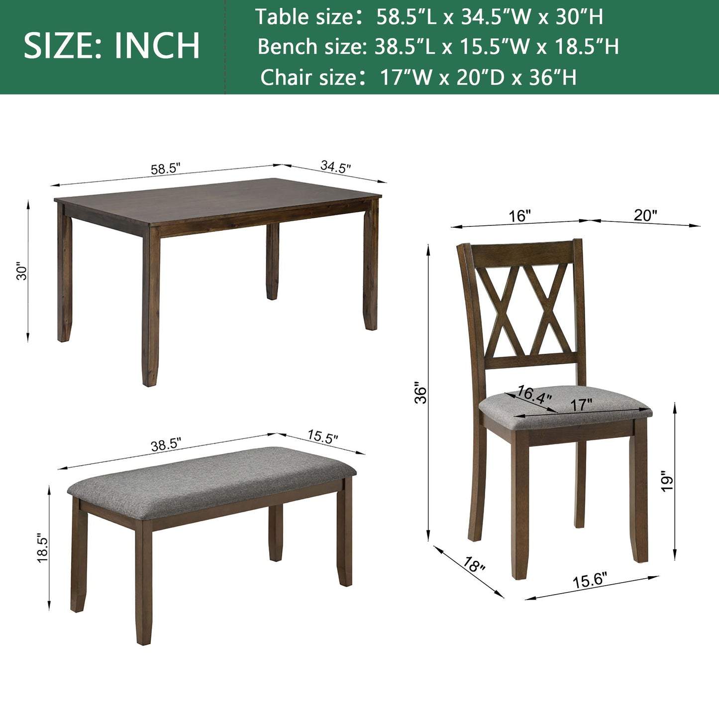Modern Dining Set With Upholstered Chairs