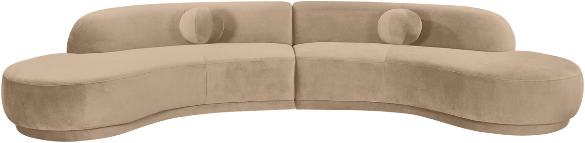 Avra - 146" Velvet Performance Fabric Upholstered Sectional