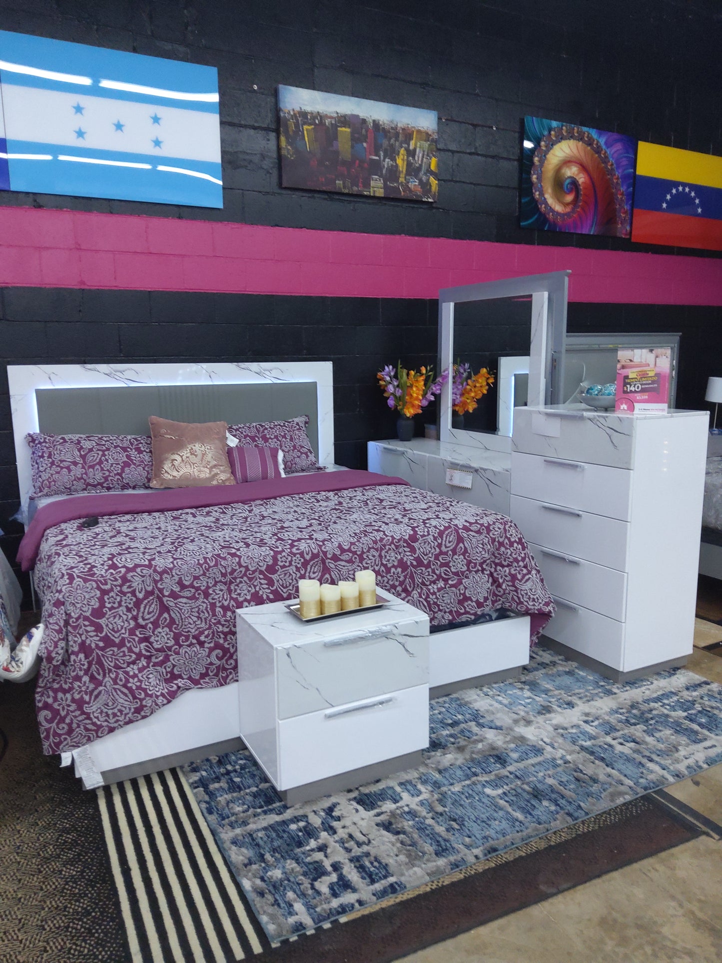 Mist king bed set