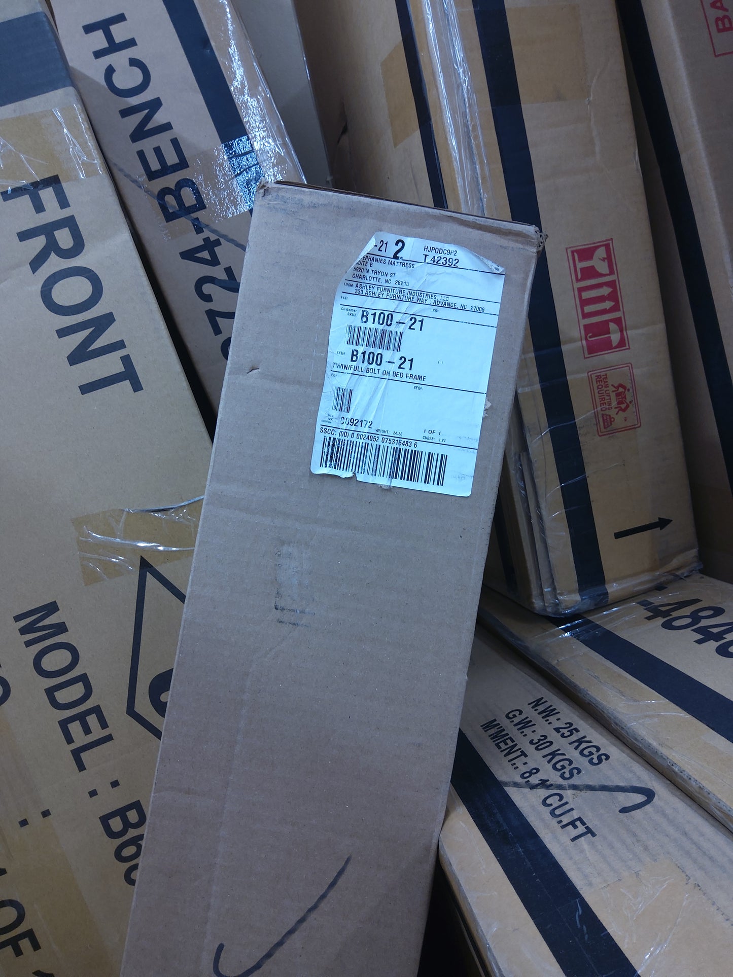 B100-21 twin/full Bolt on Bed frame