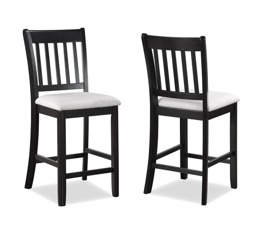 Salvador - 5 Piece Counter Height Set - Charcoal / White