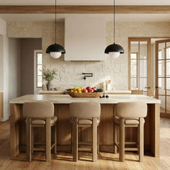 Paloma - Faux Leather Upholstered Counter Stool (Set of 2) - Brown Frame