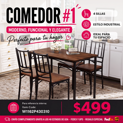 COMEDOR #1-Dining Table Set,