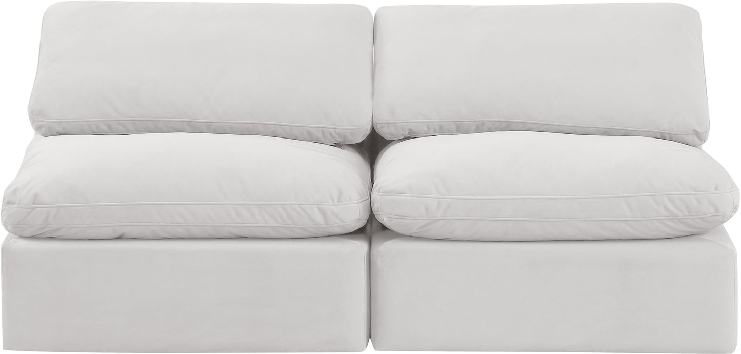 Indulge - Velvet 2 Seat Modular Armless Sofa