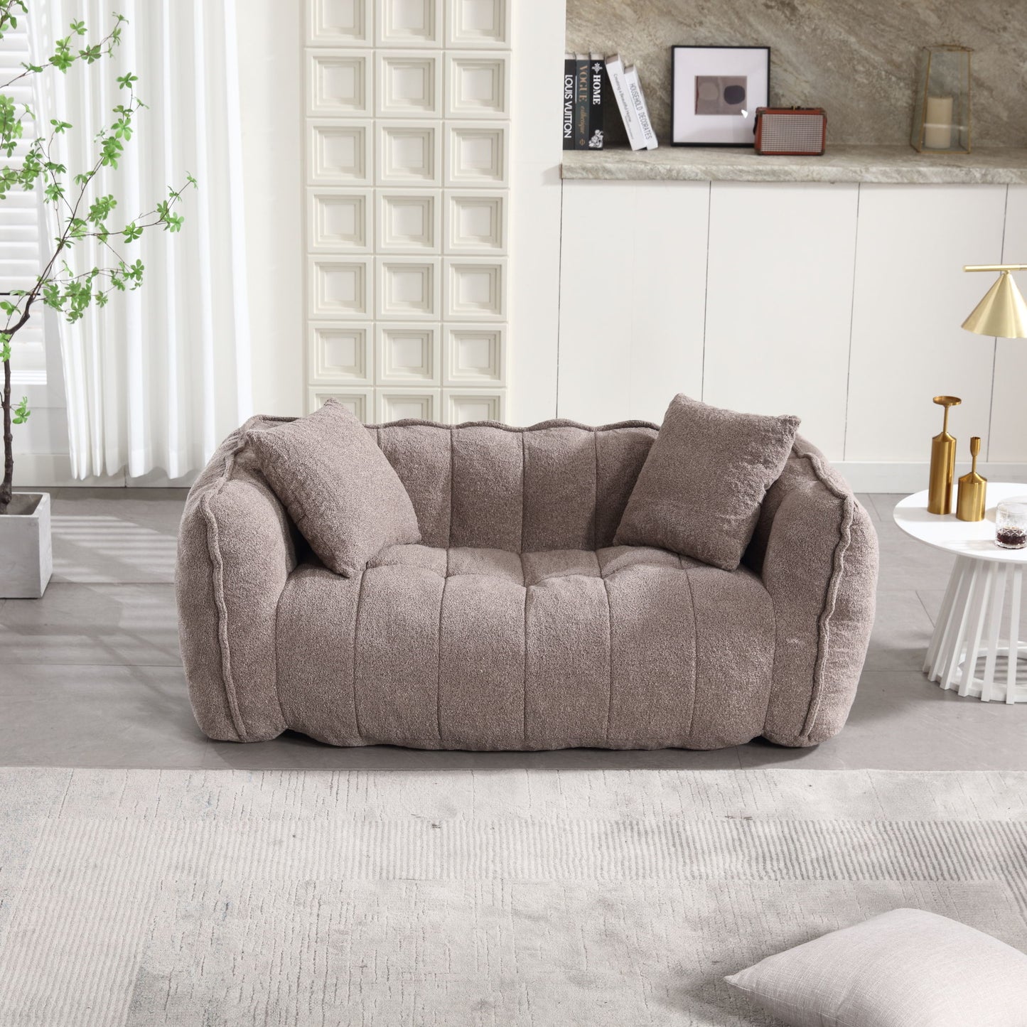 Cozy Beanbag Chair With High Resilience Foam Core For 2