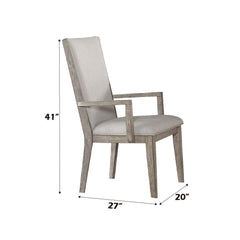 Rocky - Arm Chair (Set of 2) - Fabric & Gray Oak