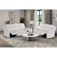 Blanche - Reclining Set With LED Lights With Pillow Top Arms